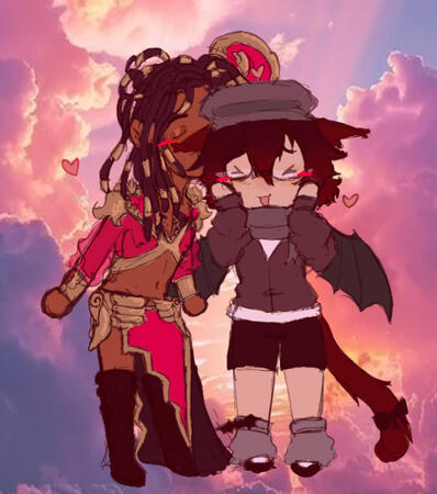 Art trade (flat chibi)